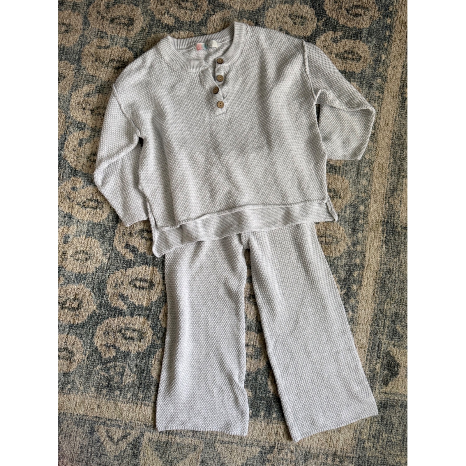 Free People Hailee Sweater Set Gray Size Xs Excellent Condition